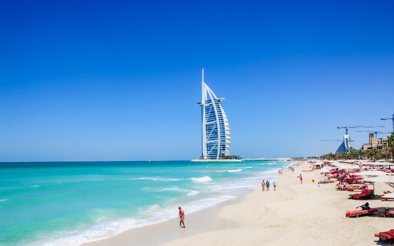 Dubai beach, Burj al Arab Hotel